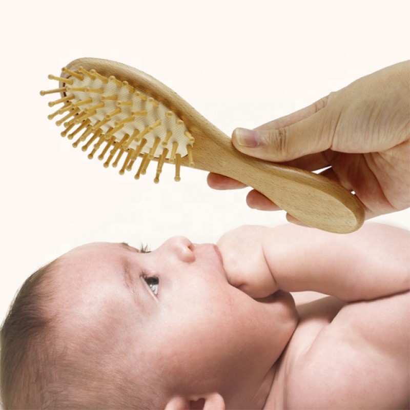 Wooden Baby Brush - Soft Goat Hair