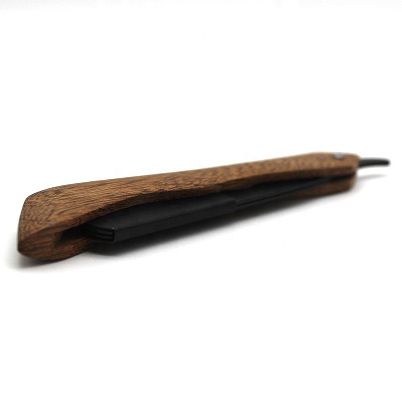 Wood Straight Razor - Natural Barber Shaper