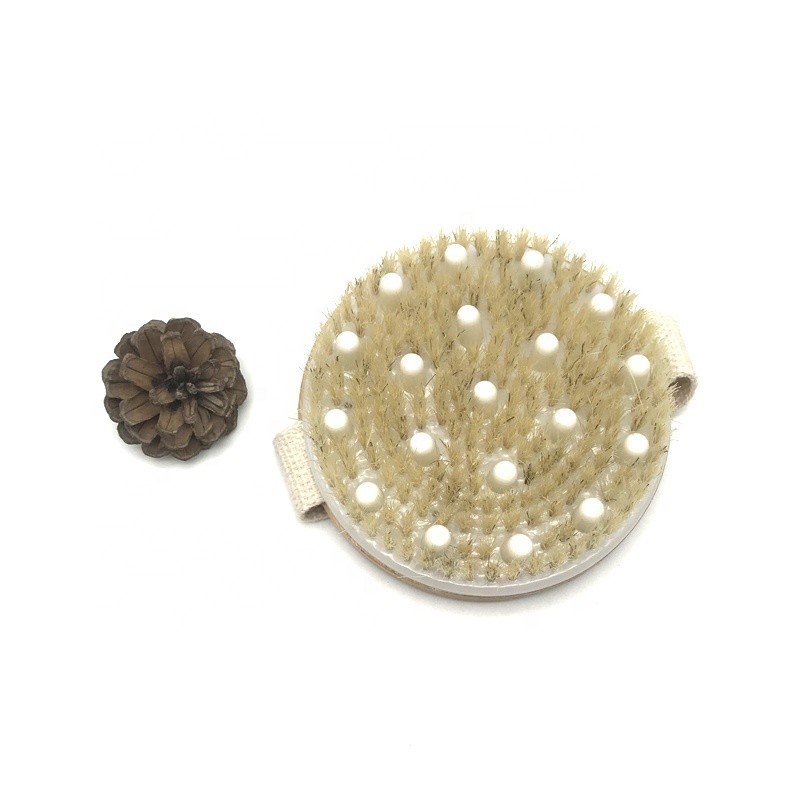 Body Scrub Brush - Bamboo Exfoliating Dry