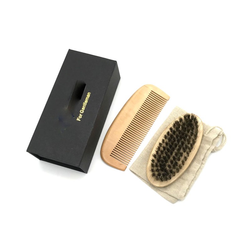 Beard Brush Set - Kit Comb for Men