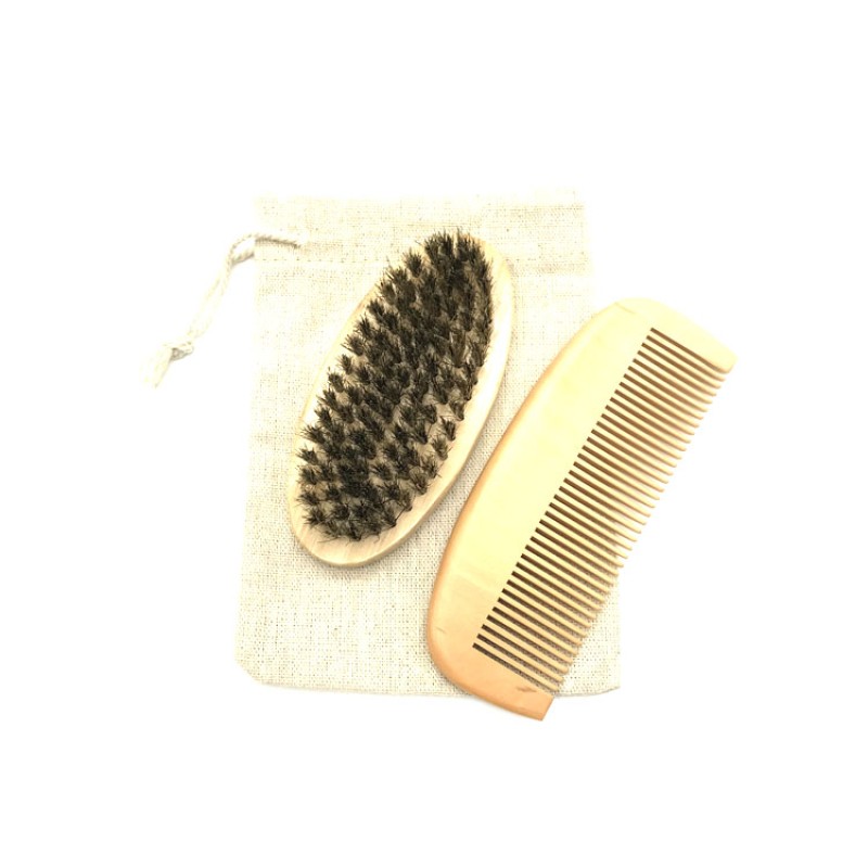Beard Brush Set - Kit Comb for Men