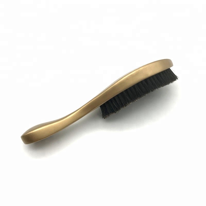 Wave Hair Brush - Golden Long Handle