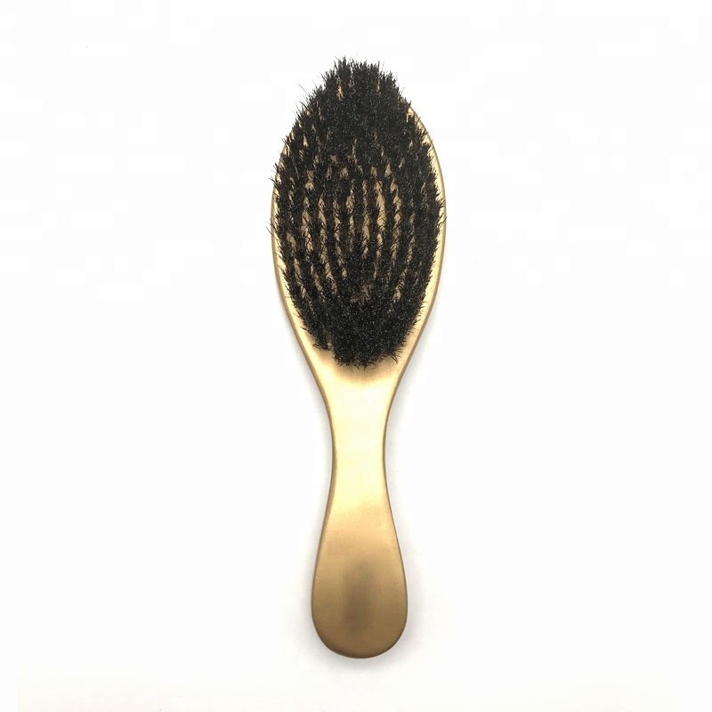 Wave Hair Brush - Golden Long Handle
