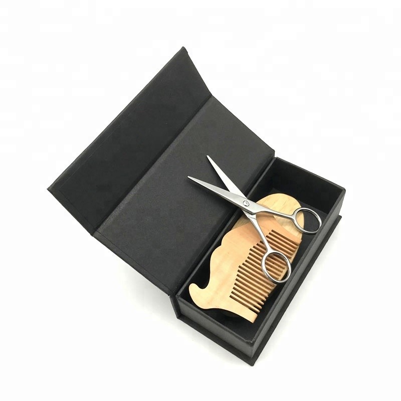 Beard Grooming Kit - Brush Comb Scissors Set