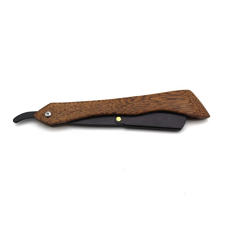Wood Straight Razor - Natural Barber Shaper