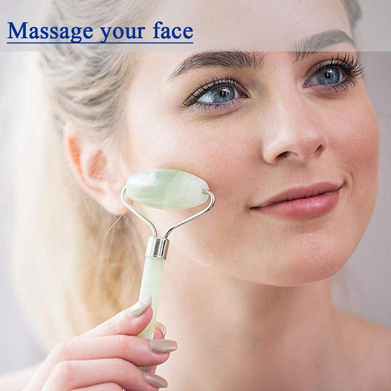 Jade Roller - Natural Stone Facial Massager
