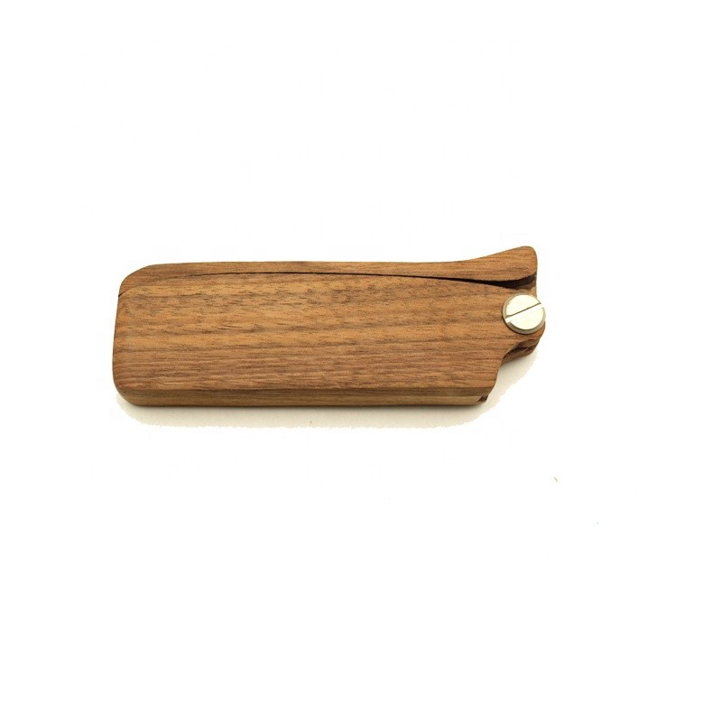 Pocket Beard Comb - Walnut Folding Moustache