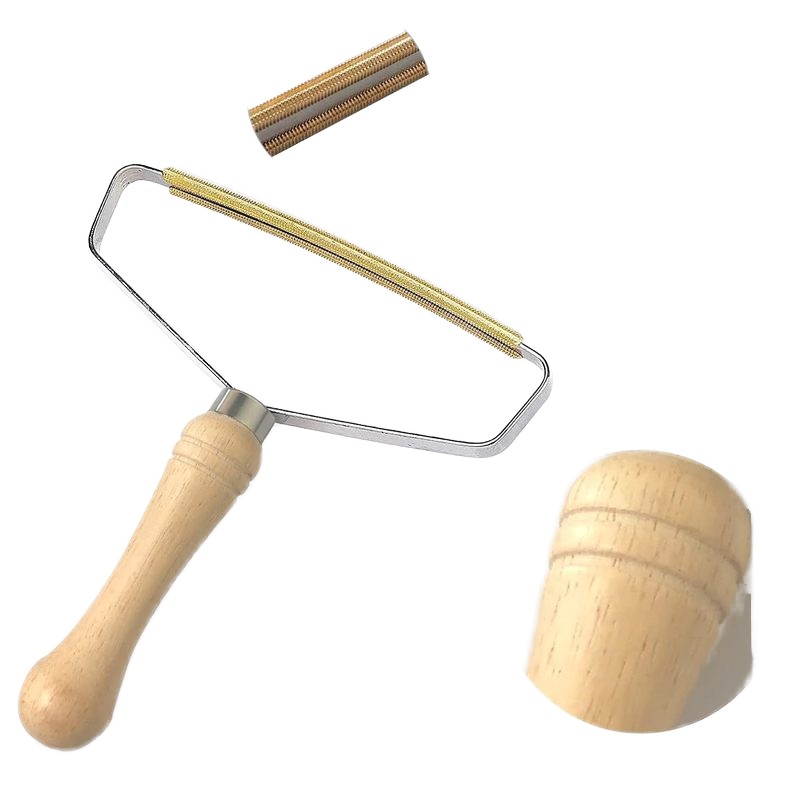 Hair Removal Brush - Wooden Handle Fur Tool