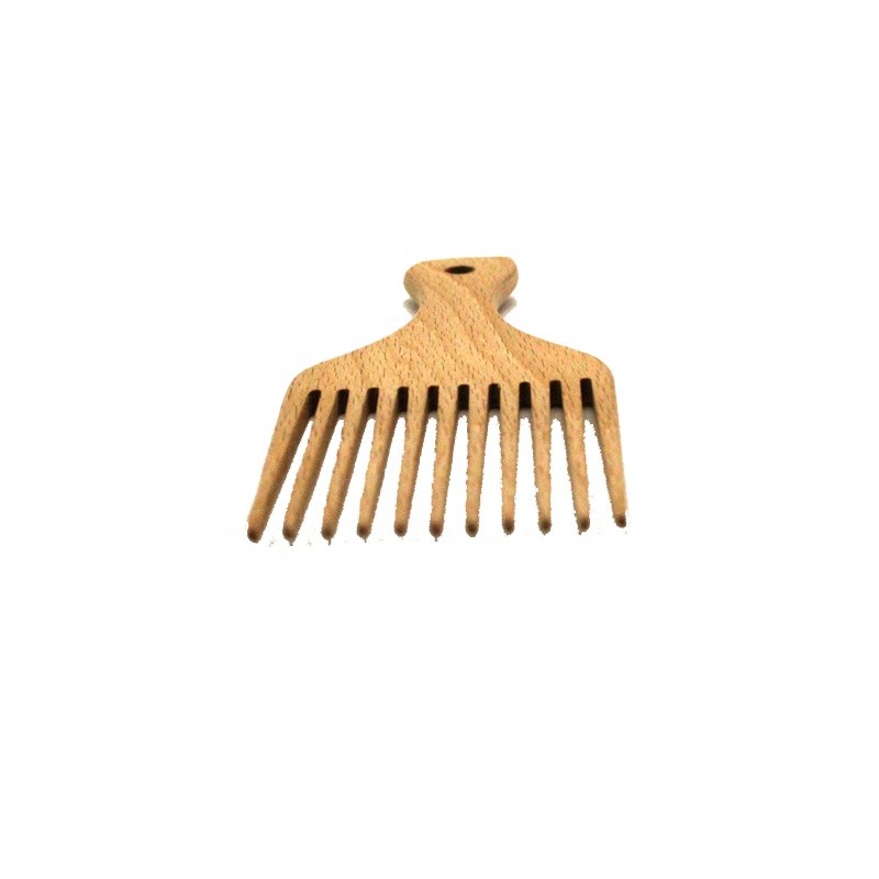 Hair Pick Comb - Wooden Fist Fork