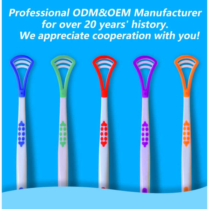 Tongue Scraper Manufacturer - Colorful Wide Silicone Rubber Head Plastic for Effective Cleaning