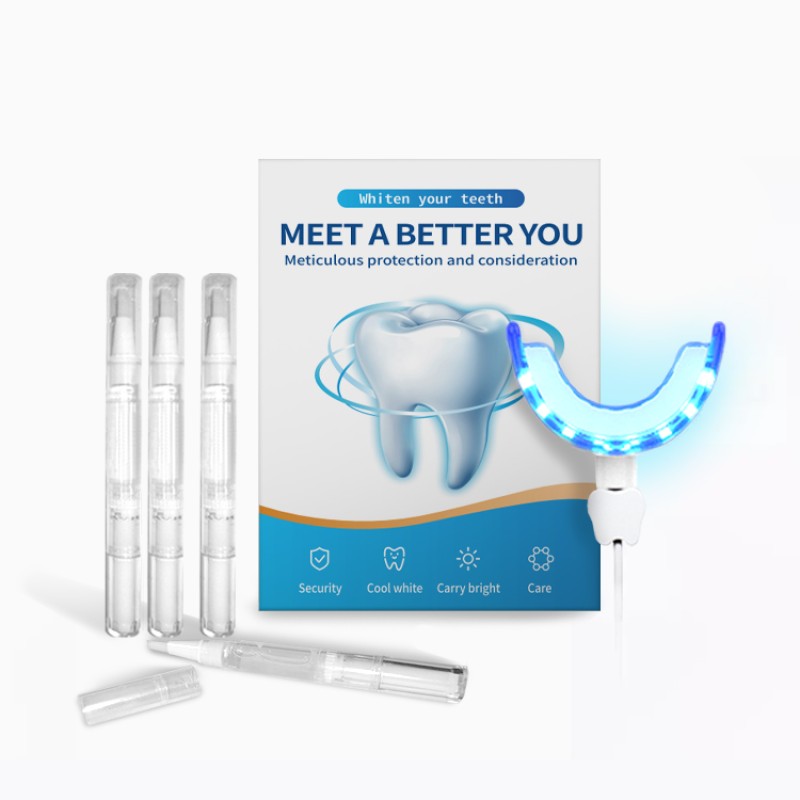 Teeth Whitening Kit Manufacturer - Portable LED Light Device with Strips for Home Adult
