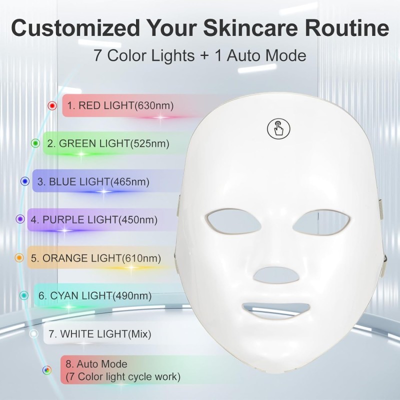 LED Light Therapy Mask Manufacturer - A10 Model 7 LED Photon for Facial Skin Care