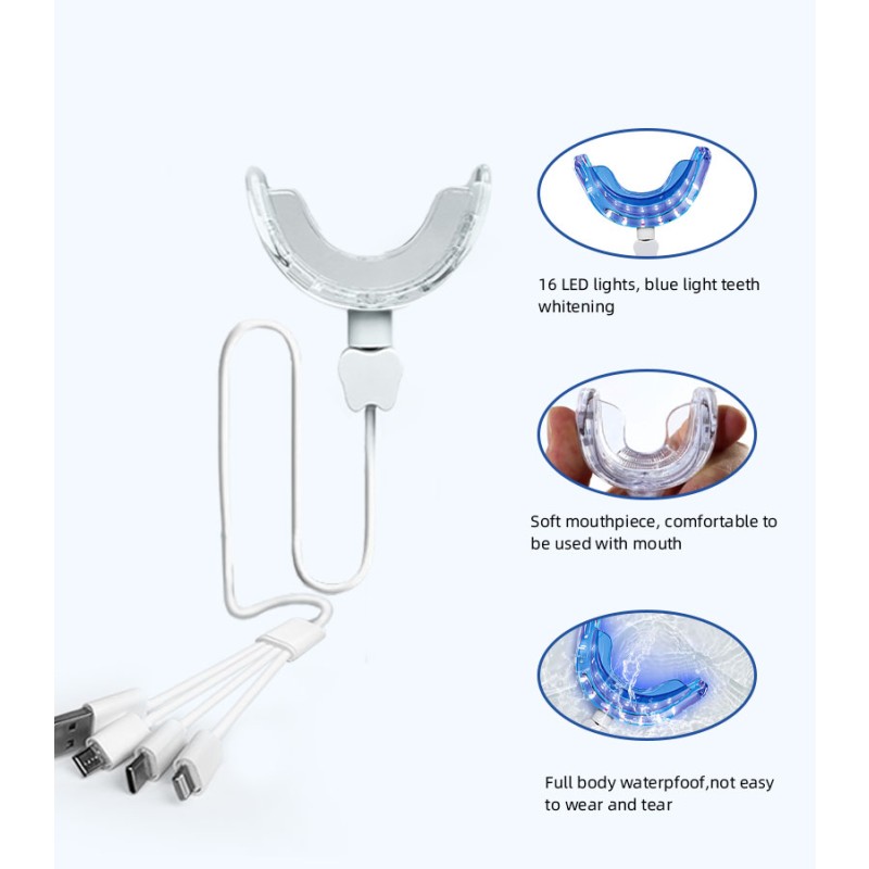 Teeth Whitening Kit Manufacturer - Portable LED Light Device with Strips for Home Adult