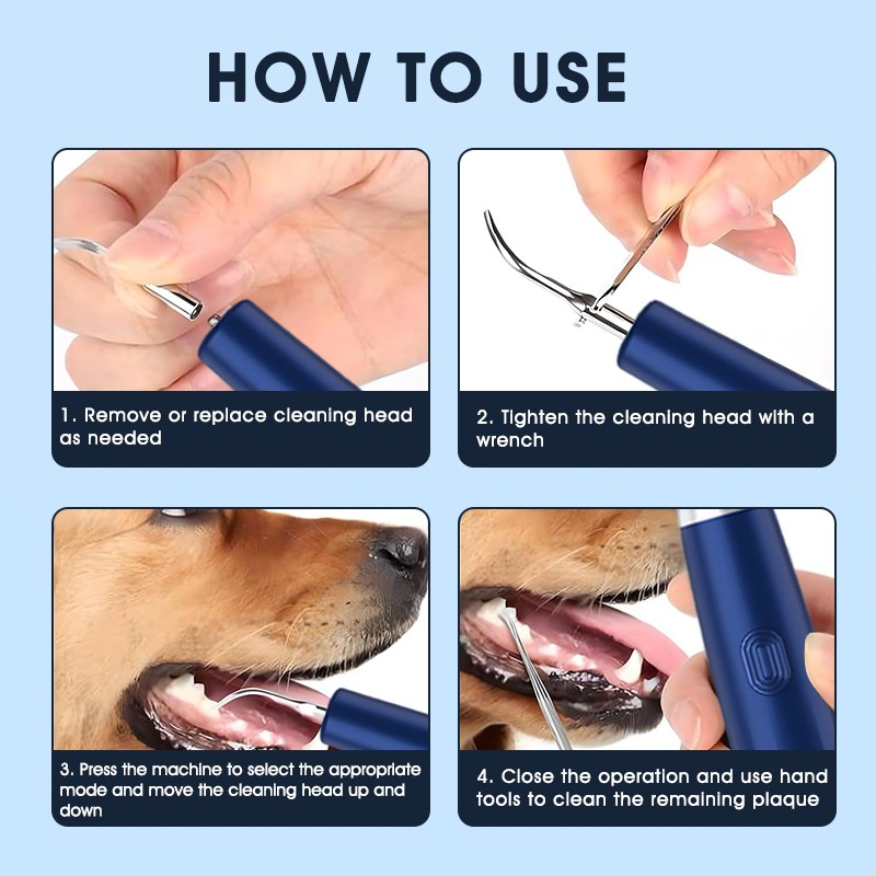 Dental Scaler Manufacturer - Smart Vibration Models for Dogs Tooth Stain Tartar Remover