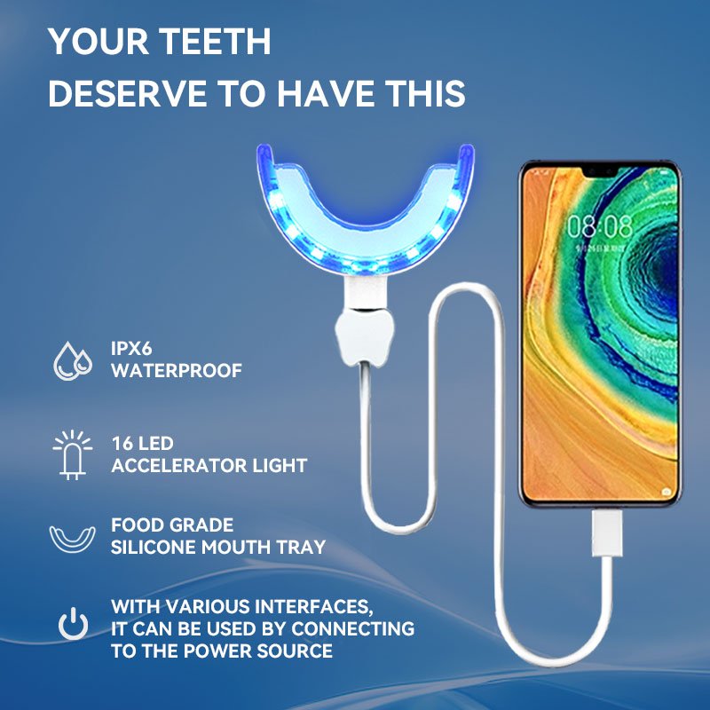 Teeth Whitening Kit Manufacturer - LED Light with Blue Light Device Oral Care Kit