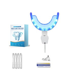 Teeth Whitening Kit Manufacturer - Portable LED Light Device with Strips for Home Adult