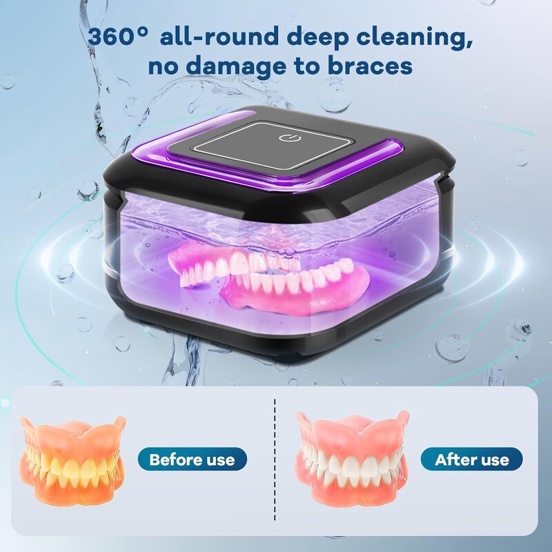 Ultrasonic Retainer Cleaner Manufacturer - Upgraded 45kHz for Dentures OEM/ODM