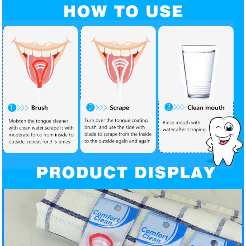 Tongue Scraper Manufacturer - Colorful Wide Silicone Rubber Head Plastic for Effective Cleaning