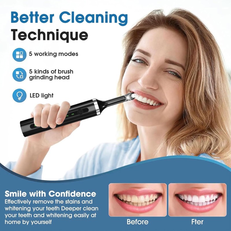 Electric Teeth Polisher Manufacturer - Top Fashion 5 Modes IPX7 Waterproof for Household Travel