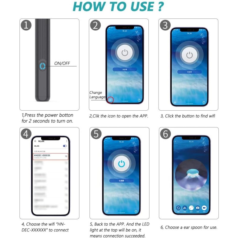 Otoscope Manufacturer - High-Definition with 6 LED Lights for IOS Android iPad