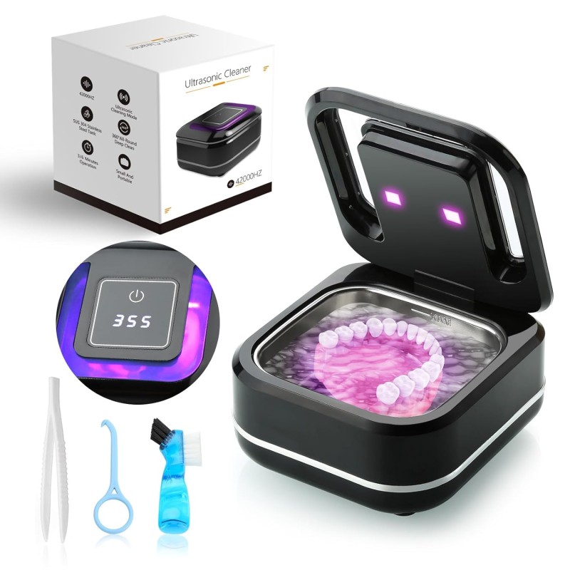 Ultrasonic Cleaner Manufacturer - 180ml Portable with Digital Timer for Denture Jewelry