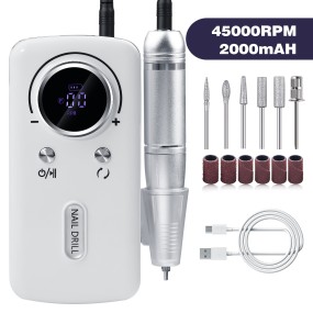 Nail Drill Manufacturer - Professional 45000RPM Rechargeable with Bits Kit High-Speed for Nail Art