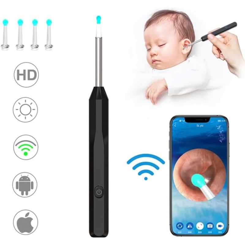 Otoscope Manufacturer - High-Definition with 6 LED Lights for IOS Android iPad