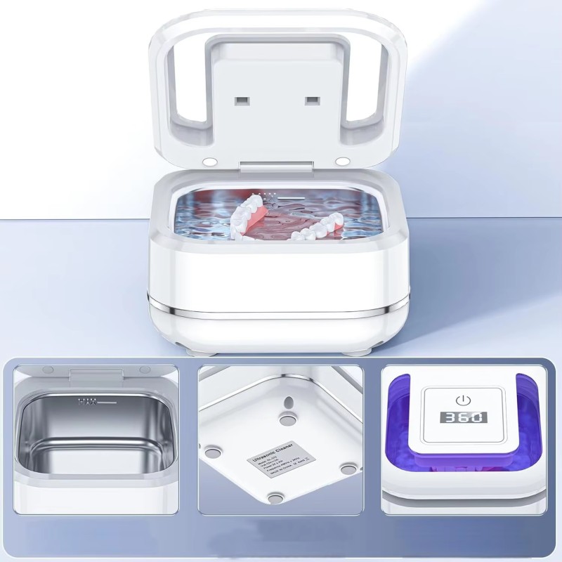 Ultrasonic Cleaner Manufacturer - Professional 45KHZ 24W Portable for Denture Aligner Jewelry