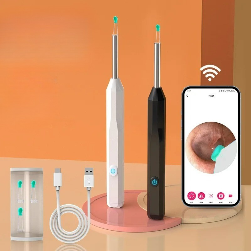 Visual Ear Cleaner Kit Manufacturer - Black Integrated Spoon Head with Camera Light