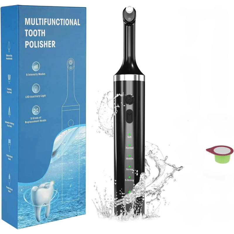 Teeth Polishing Kit Manufacturer - Professional Grinder Tartar Calculus Scaler with 5 Brush Heads