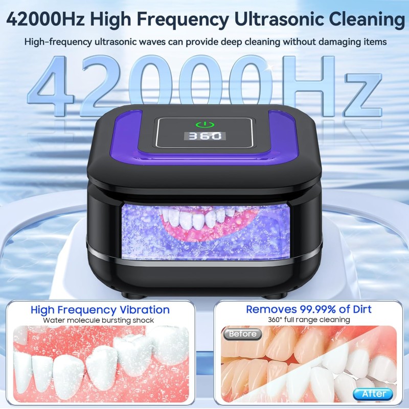 Ultrasonic Cleaner Manufacturer - 180ml Portable with Digital Timer for Denture Jewelry
