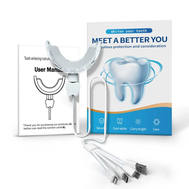 Teeth Whitening Kit Manufacturer - Personalised with 4 Whitening Gels LED Blue Light