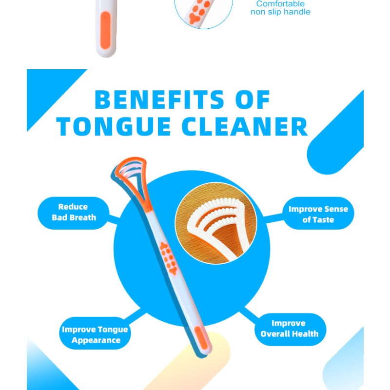 Tongue Scraper Manufacturer - Colorful Wide Silicone Rubber Head Plastic for Effective Cleaning