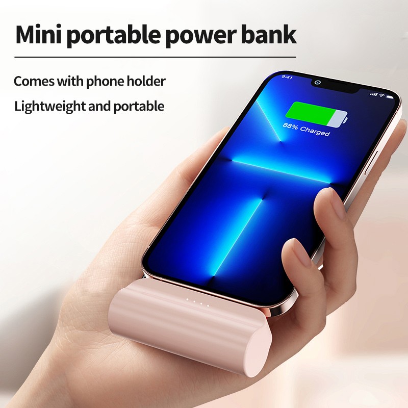 Mini Power Bank - 5000mAh Capsule Design