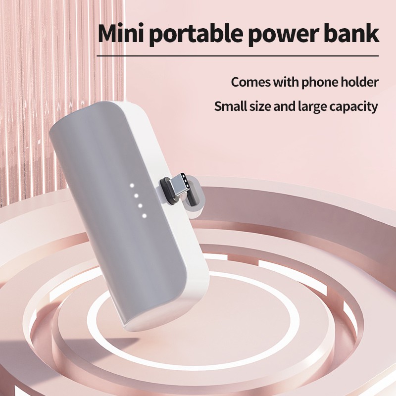 Mini Power Bank - 5000mAh Capsule Design
