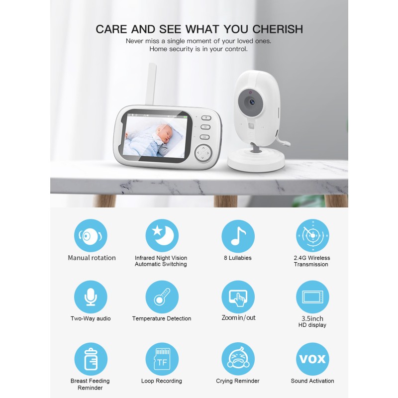 HD Baby Monitor - 1080P IR Night Vision