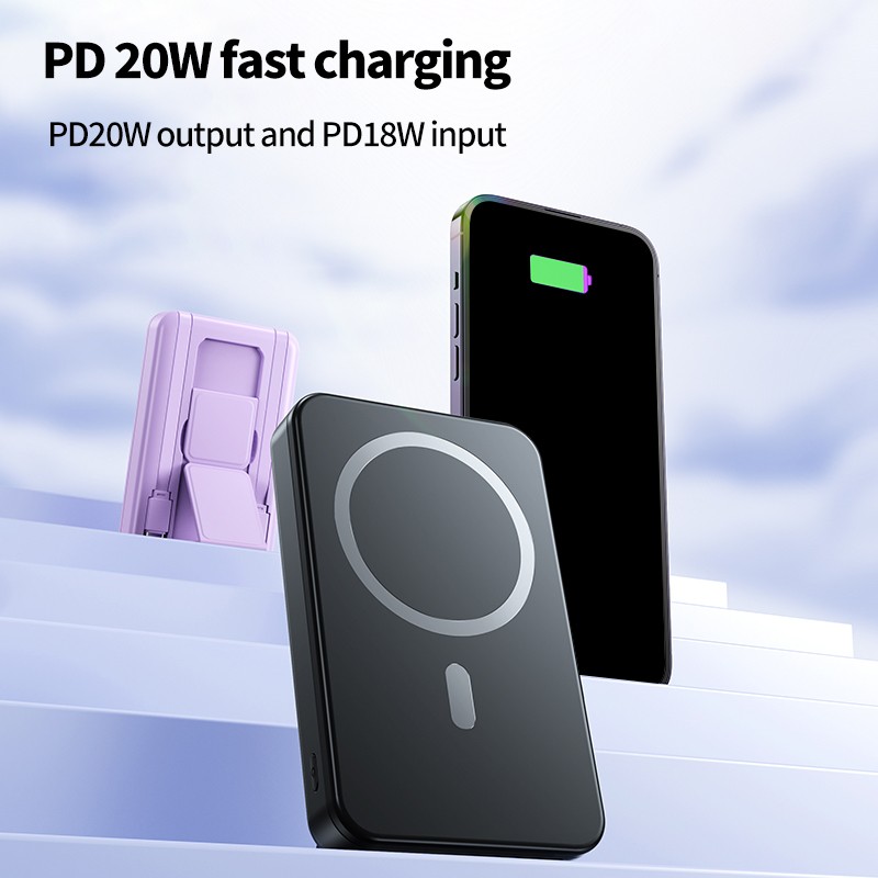 Wireless Power Bank - 10000mAh Fast Charging