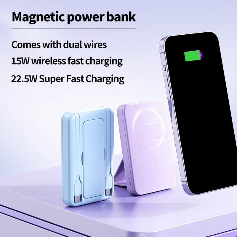 Wireless Power Bank - 10000mAh Fast Charging