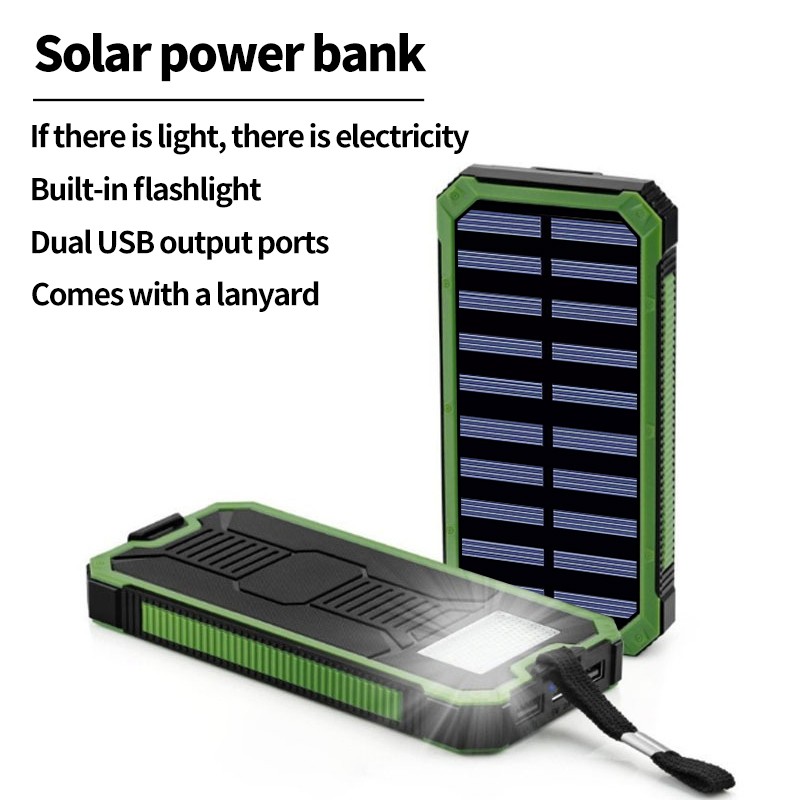 Waterproof Power Bank - Solar 10000mAh