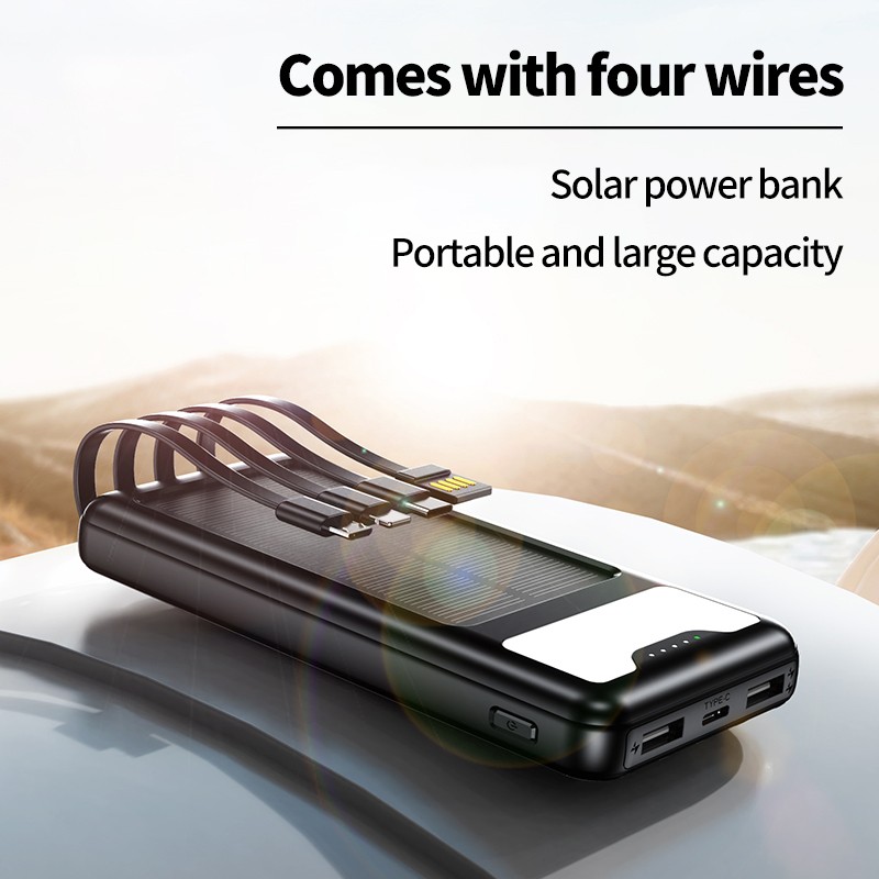 Ultra Thin Power Bank - Solar Emergency Cable