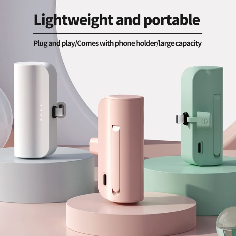 Mini Power Bank - 5000mAh Capsule Design