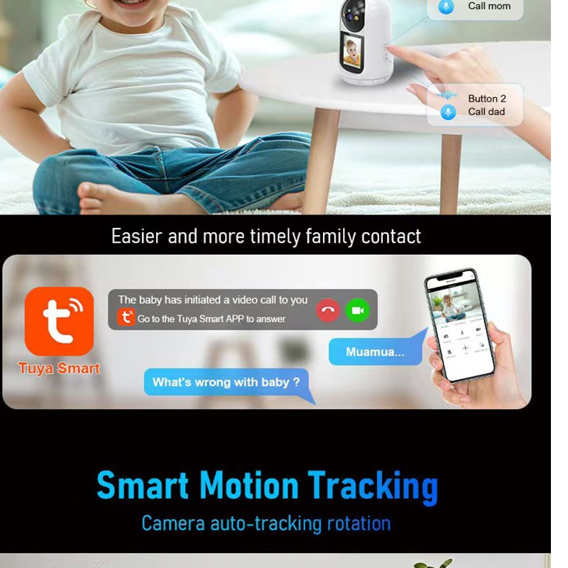 Wireless Baby Monitor - APP Control 1000ft