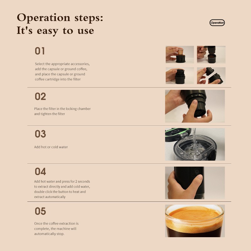 Electric Coffee Machine - USB Powered Italian