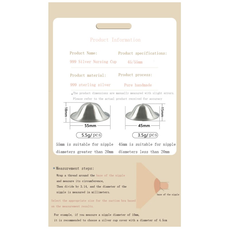 Silver Nursing Cups - Comfortable Design OEM