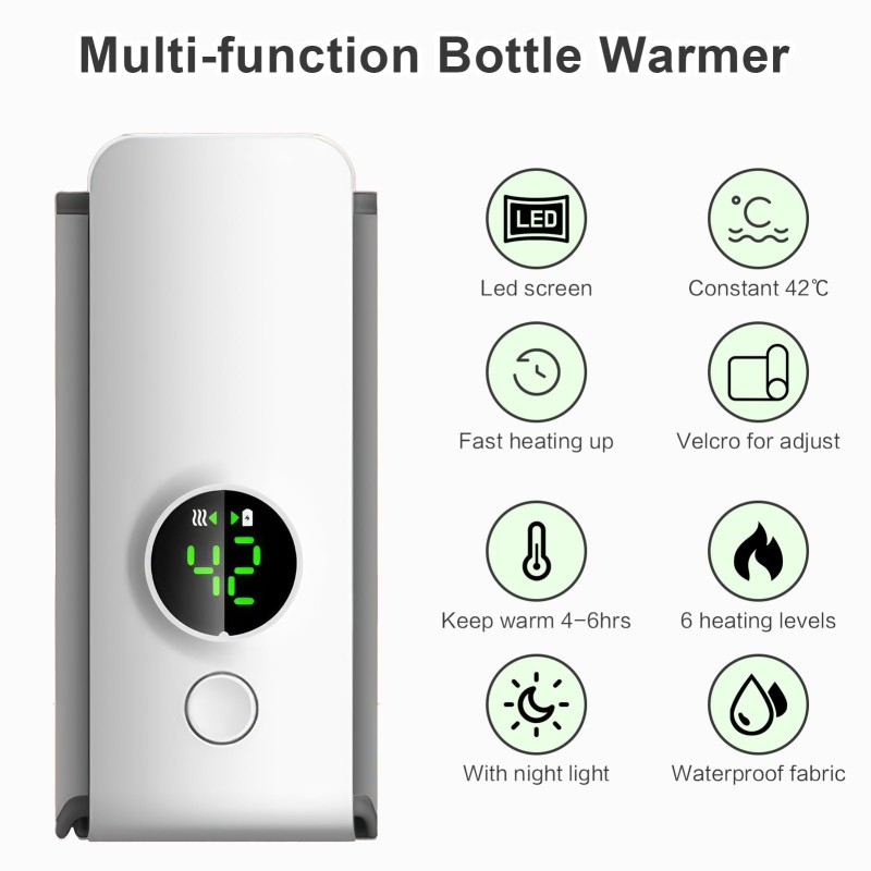 Cordless Bottle Warmer - Portable Rechargeable
