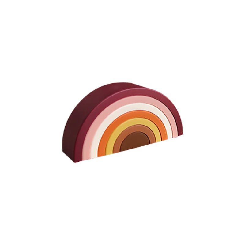 Silicone Stacking Toy Manufacturer - Custom New Arrival Soft Toddler Rainbow Nesting Blocks Toys