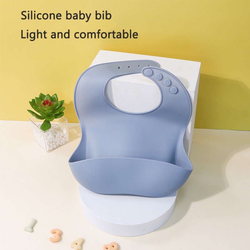 Baby Bib Manufacturer - Customized Adjustable Waterproof Food Grade BPA Free with Catcher