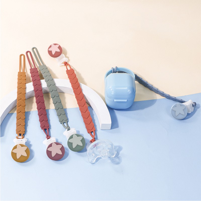 Pacifier Chain Holder Manufacturer - Custom Food-Grade Silicone Macrame Dummy Clip for Baby 0-12 Months