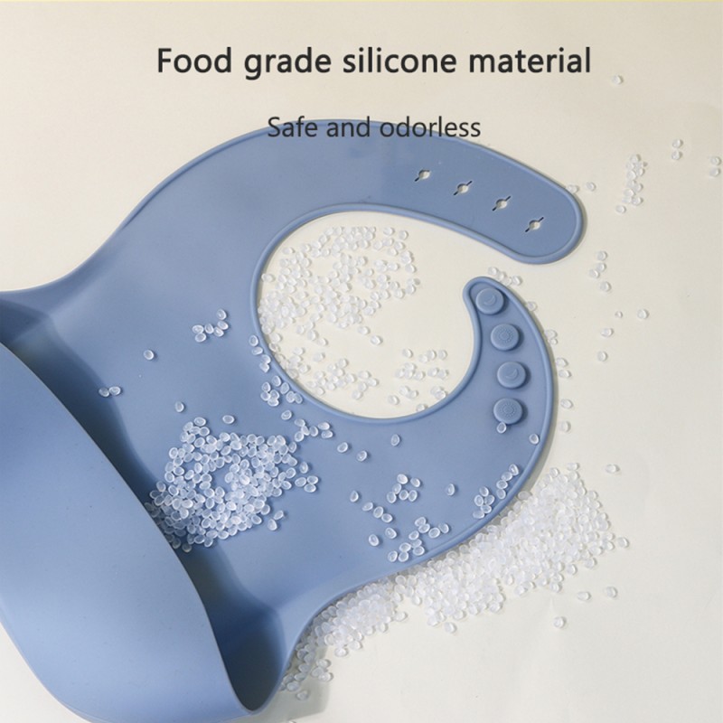 Baby Bib Manufacturer - Customized Adjustable Waterproof Food Grade BPA Free with Catcher