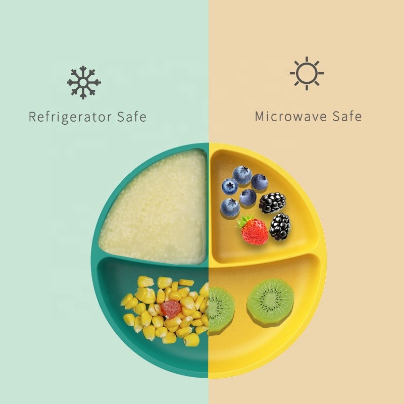 Children Dinnerware Set Manufacturer - Food Grade Silicone Divided Suction Plates Bowls for Toddlers